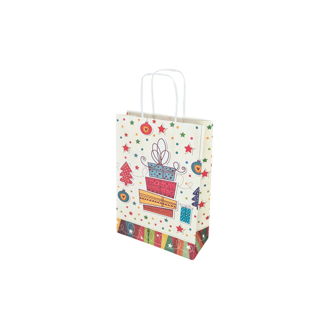 Kraftpapiertüte mit Motiv Weihnachten Tinsel Tales 18 x 22(H) x 8cm