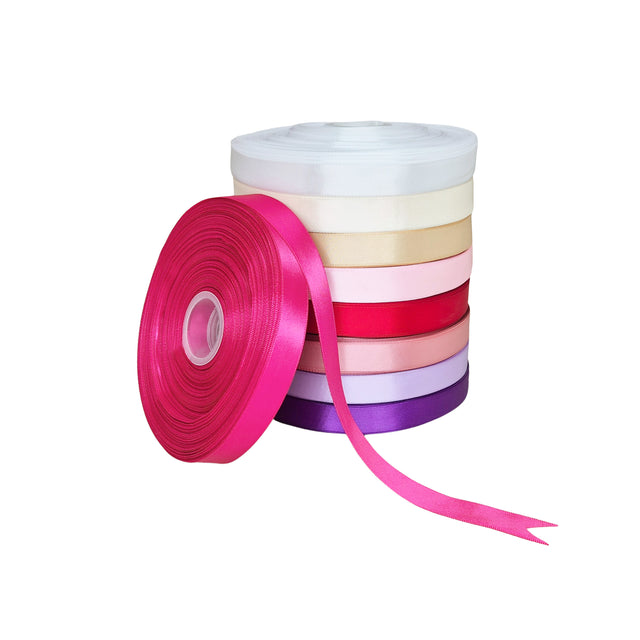 Panglică Dublu Satinată ROZ FUCHSIA 2cm x 90m