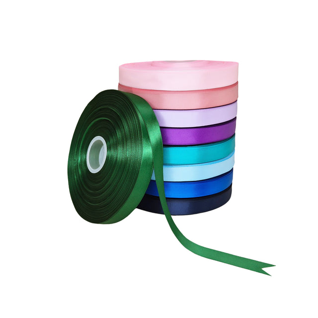 Panglică Dublu Satinată VERDE SMARALD 2cm x 90m