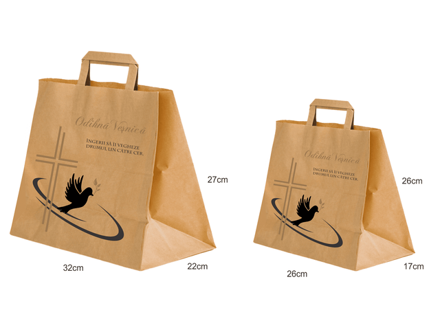 Pungă hârtie kraft NATUR RIP 26 Model 4 - C