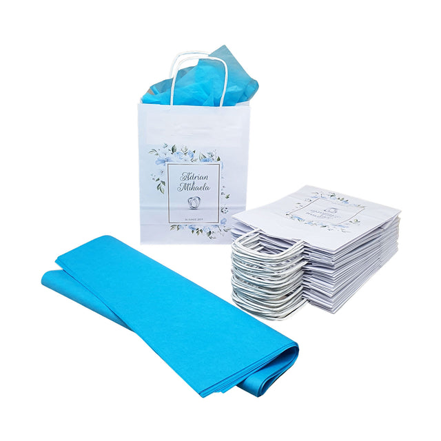 Pungi de Hârtie cu Modele de Nuntă - Model 1 18 x 22(H) x 8cm