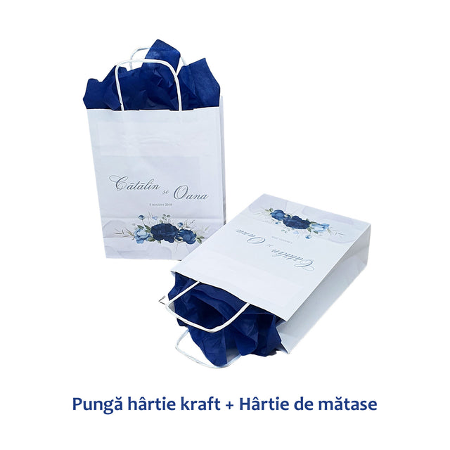 Pungi de Hârtie cu Modele de Nuntă - Model 11 18 x 22(H) x 8cm