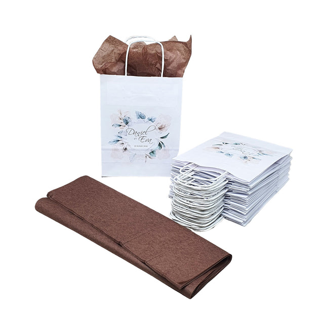 Pungi de Hârtie cu Modele de Nuntă - Model 12 18 x 22(H) x 8cm