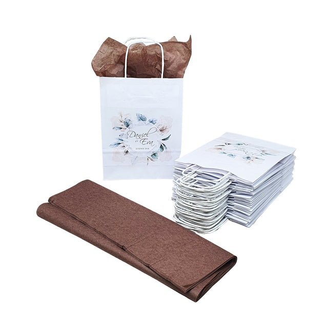 Pungi de Hârtie cu Modele de Nuntă - Model 12 18 x 22(H) x 8cm