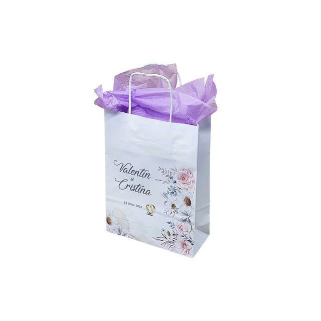 Pungi de Hârtie cu Modele de Nuntă - Model 14 18 x 22(H) x 8cm