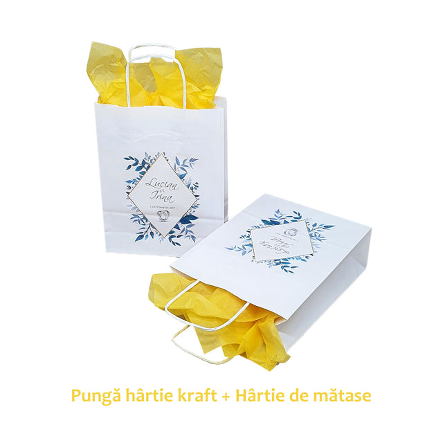 Pungi de Hârtie cu Modele de Nuntă - Model 5 18 x 22(H) x 8cm