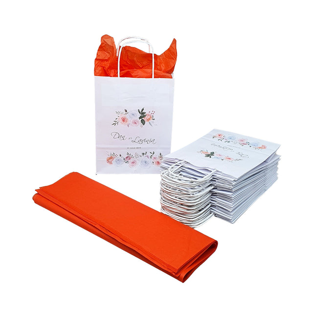 Pungi de Hârtie cu Modele de Nuntă - Model 7 18 x 22(H) x 8cm