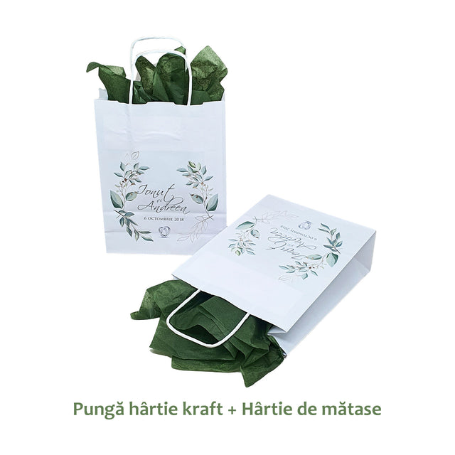 Pungi de Hârtie cu Modele de Nuntă - Model 8 18 x 22(H) x 8cm