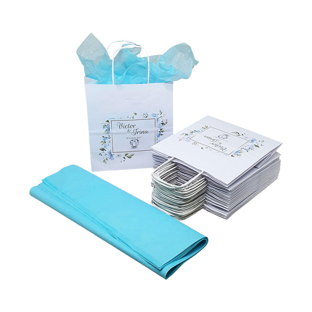 Pungi de Hârtie cu Modele de Nuntă - Model 1 20 x 21(H) x 10cm