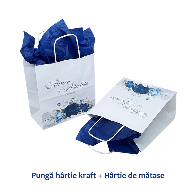 Pungi de Hârtie cu Modele de Nuntă - Model 11 20 x 21(H) x 10cm
