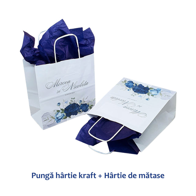 Pungi de Hârtie cu Modele de Nuntă - Model 11 20 x 21(H) x 10cm