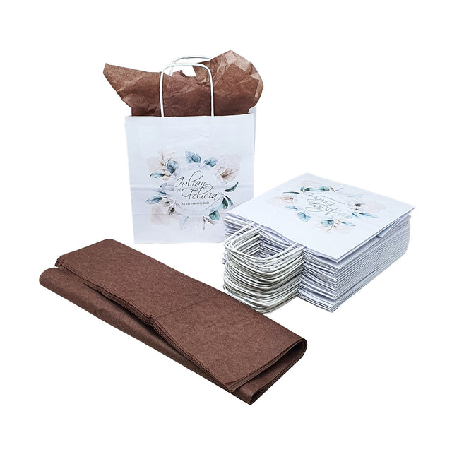 Pungi de Hârtie cu Modele de Nuntă - Model 12 20 x 21(H) x 10cm