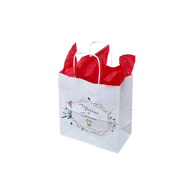 Pungi de Hârtie cu Modele de Nuntă - Model 17 20 x 21(H) x 10cm