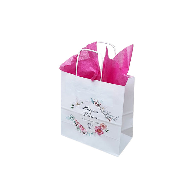 Pungi de Hârtie cu Modele de Nuntă - Model 9 20 x 21(H) x 10cm