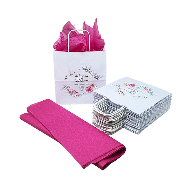 Pungi de Hârtie cu Modele de Nuntă - Model 9 20 x 21(H) x 10cm