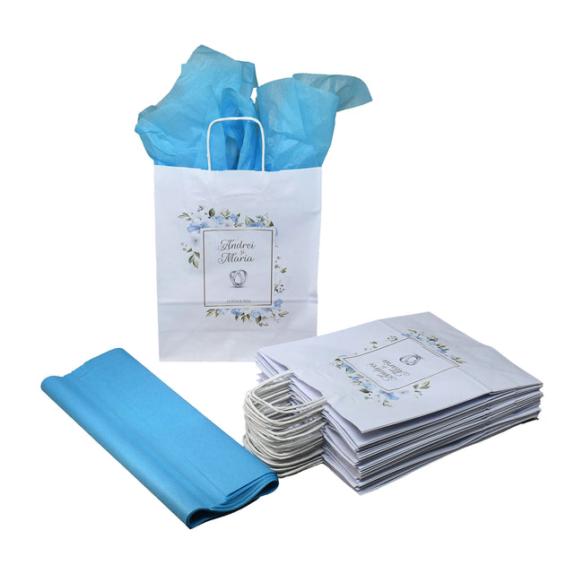 Pungi de Hârtie cu Modele de Nuntă - Model 1 22 x 31(H) x 10cm