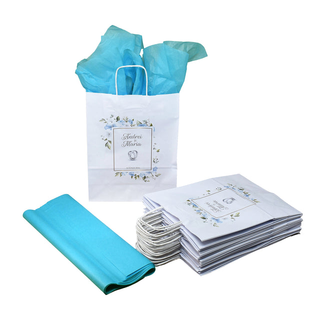 Pungi de Hârtie cu Modele de Nuntă - Model 1 22 x 31(H) x 10cm