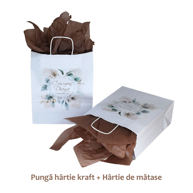 Pungi de Hârtie cu Modele de Nuntă - Model 12 22 x 31(H) x 10cm