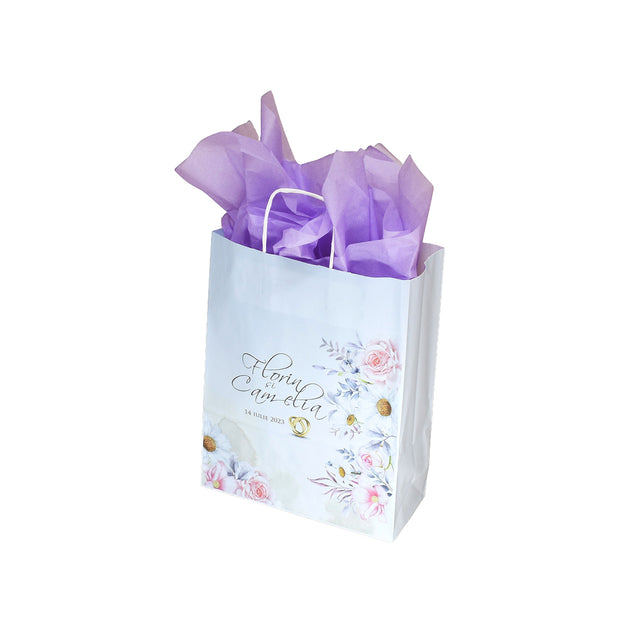 Pungi de Hârtie cu Modele de Nuntă - Model 14 22 x 31(H) x 10cm