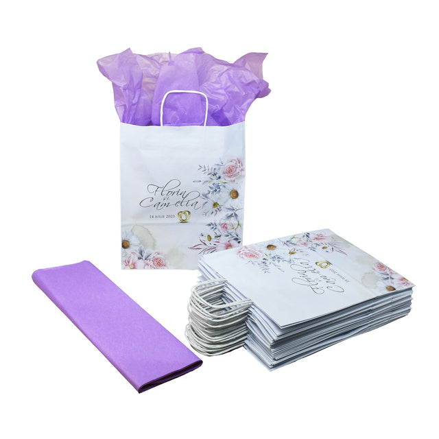 Pungi de Hârtie cu Modele de Nuntă - Model 14 22 x 31(H) x 10cm