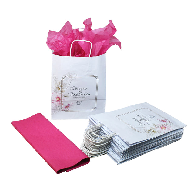 Pungi de Hârtie cu Modele de Nuntă - Model 15 22 x 31(H) x 10cm