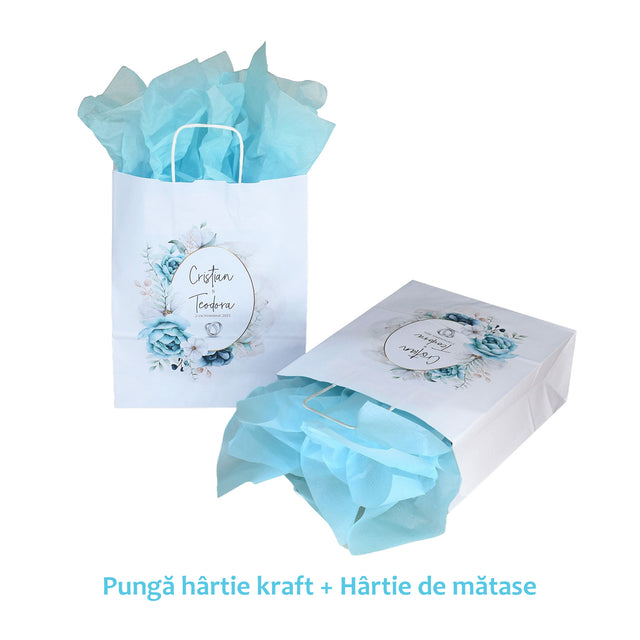 Pungi de Hârtie cu Modele de Nuntă - Model 18 22 x 31(H) x 10cm