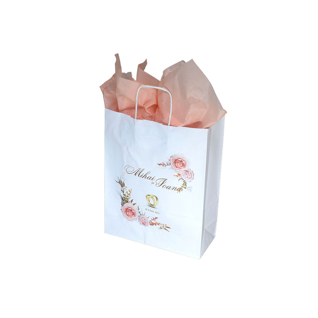 Pungi de Hârtie cu Modele de Nuntă - Model 3 22 x 31(H) x 10cm
