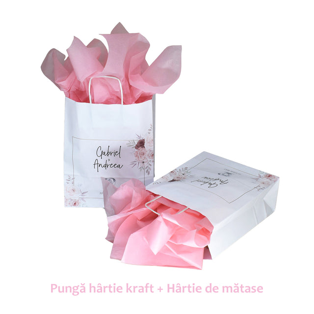 Pungi de Hârtie cu Modele de Nuntă - Model 6 22 x 31(H) x 10cm