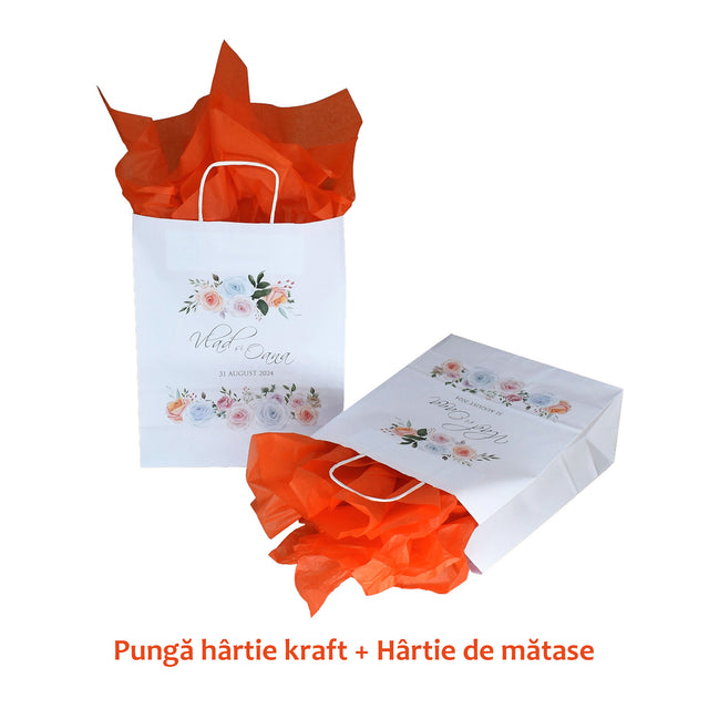 Pungi de Hârtie cu Modele de Nuntă - Model 7 22 x 31(H) x 10cm