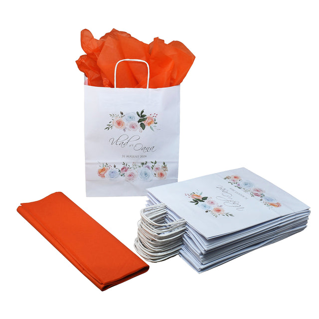 Pungi de Hârtie cu Modele de Nuntă - Model 7 22 x 31(H) x 10cm