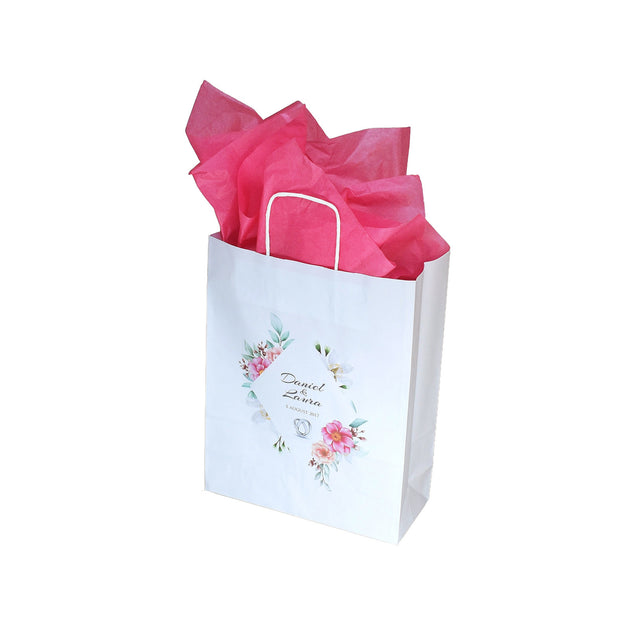 Pungi de Hârtie cu Modele de Nuntă - Model 9 22 x 31(H) x 10cm