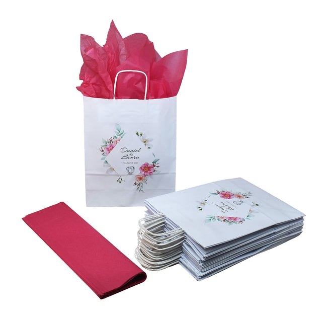 Pungi de Hârtie cu Modele de Nuntă - Model 9 22 x 31(H) x 10cm