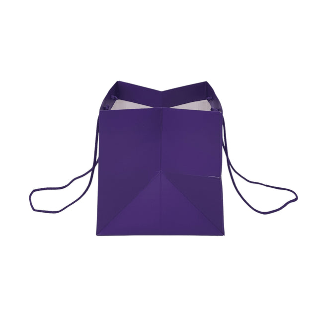 Pungă hârtie MOV pentru flori cu mânere din șnur textil 23 x 20(H) x 20cm