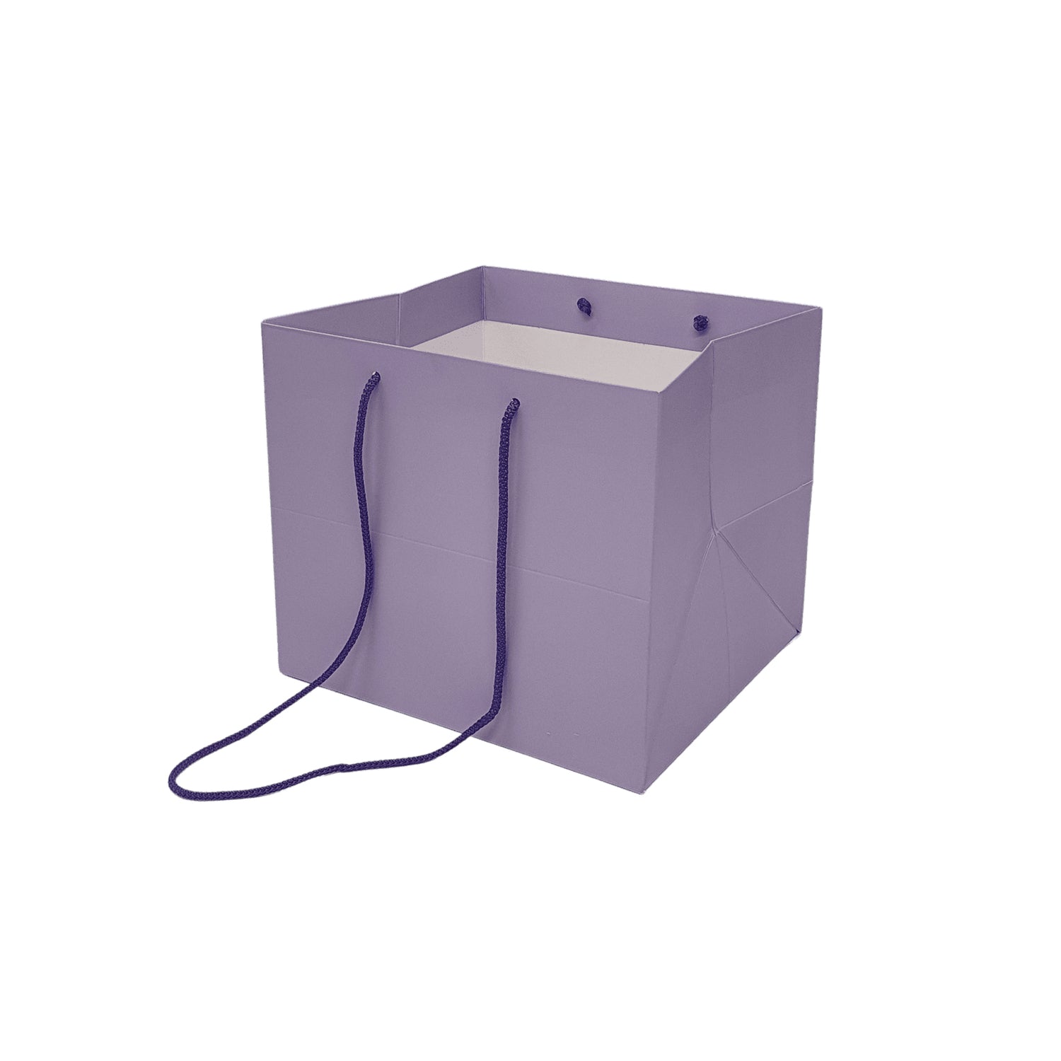 Pungă hârtie MOV PAL pentru flori cu mânere din șnur textil 23 x 20(H) x 20cm