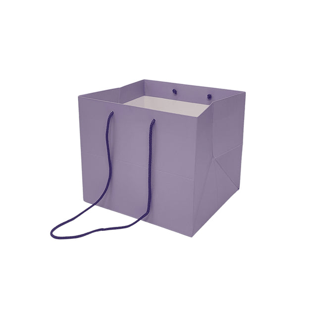 Pungă hârtie MOV PAL pentru flori cu mânere din șnur textil 23 x 20(H) x 20cm