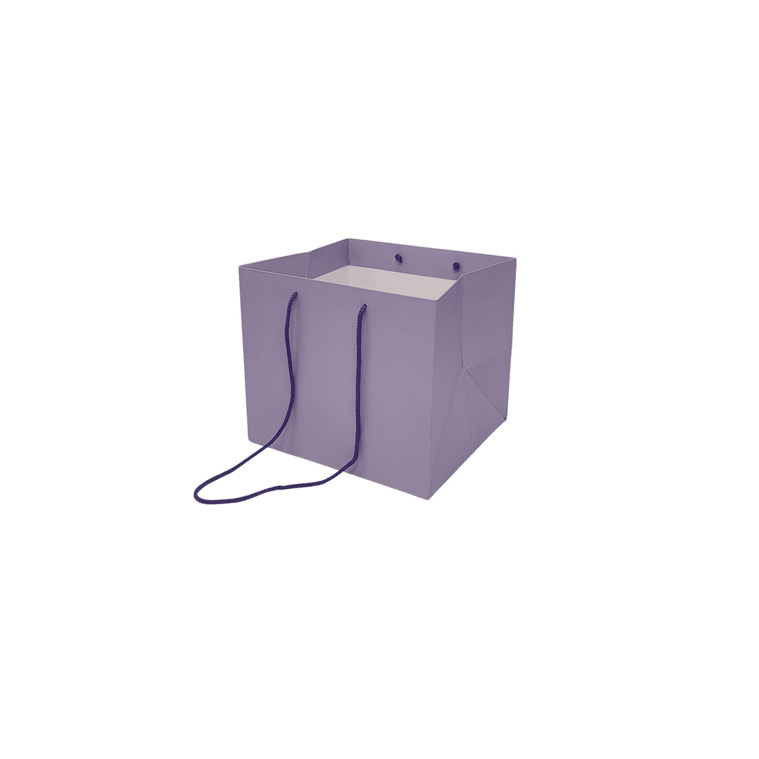 Pungă hârtie MOV PAL pentru flori cu mânere din șnur textil 16 x 17(H) x 15cm