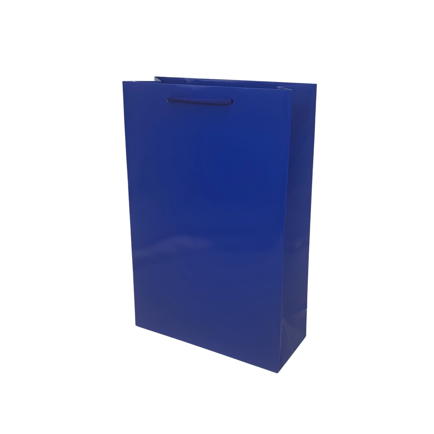 BLUE premium paper bag with textile string handles 32 x 40(H) x 12cm