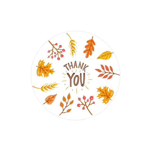Etichetă autoadezivă/sticker Rotund Model Thank You Fall Season