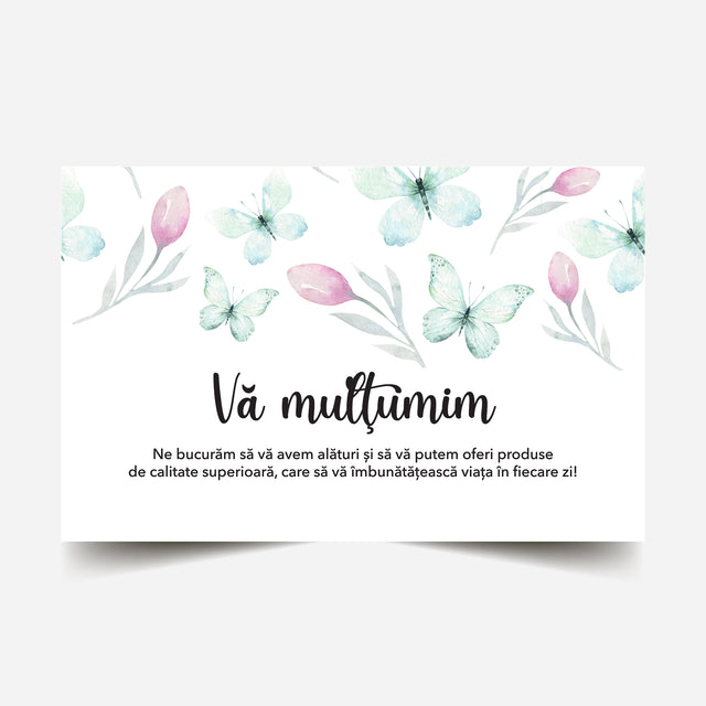 Thank you card Model Floral Butterfly Whisper