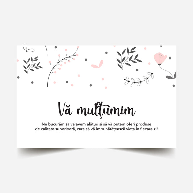 Thank you card Model Floral Mono Dots