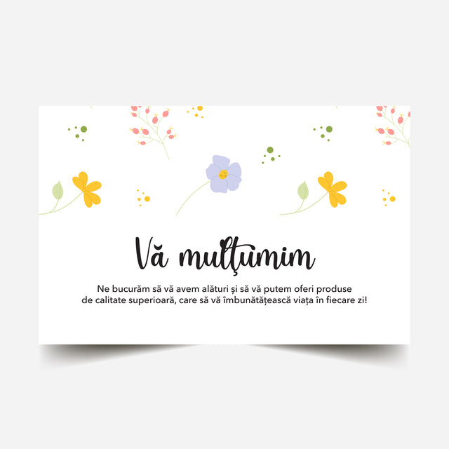 Thank you card Model Floral Spring Petals