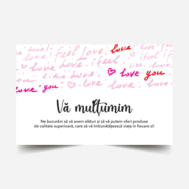 Thank you card Model Love Notes