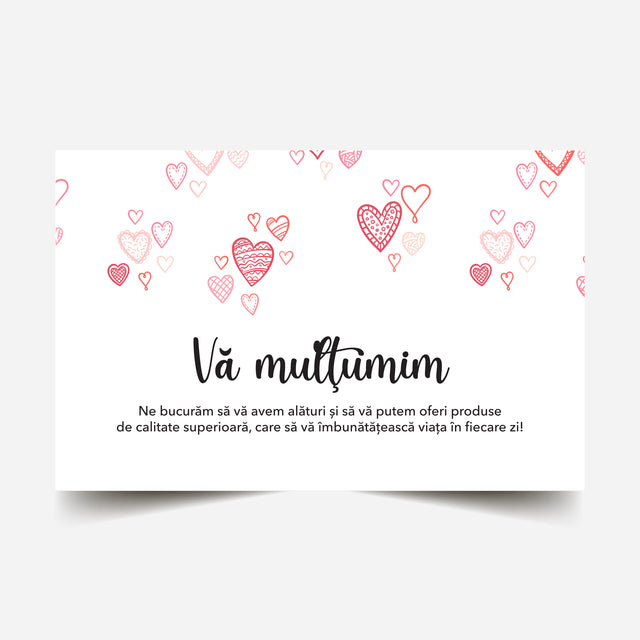 Thank you card Model Love Patchwork Hearts