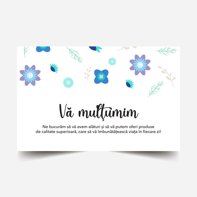 Thank you card Model Floral Blue Meadow