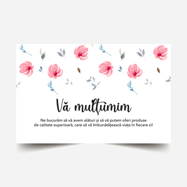 Thank you card Model Floral Peony Mist