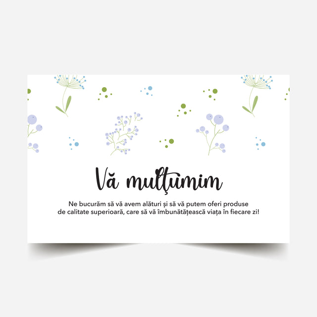 Thank you card Model Floral Fresh Lavender