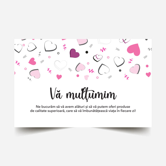 Thank you card Model Love Pop Hearts