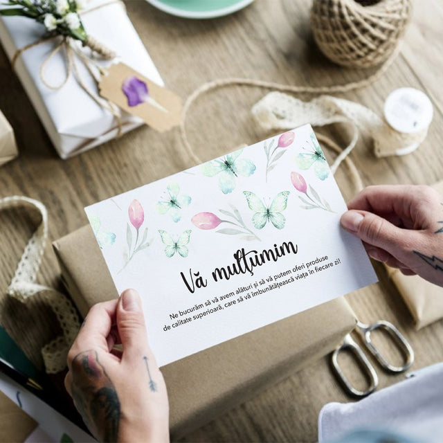 Thank you card Model Floral Butterfly Whisper