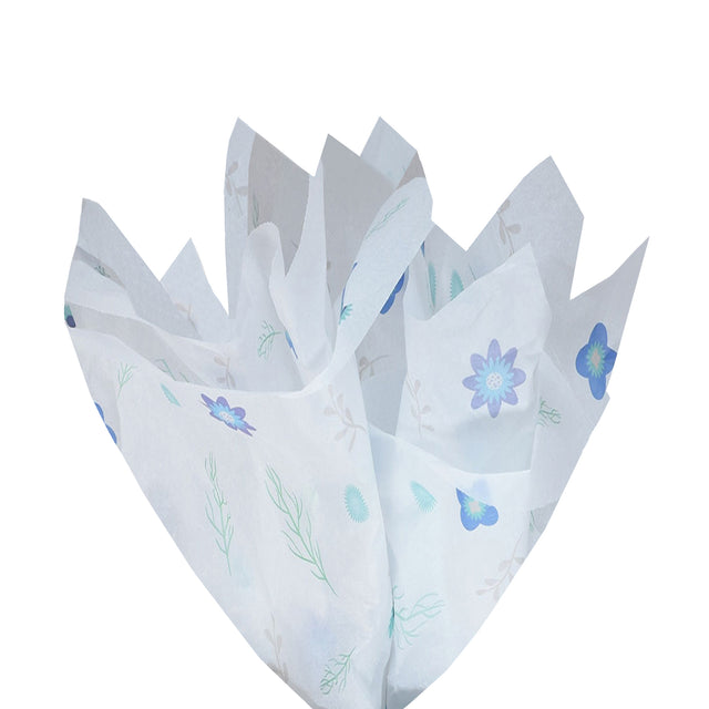 Hârtie de mătase Blue Meadow, aranjament tip evantai, 17g/m² – dimensiune 50x75cm