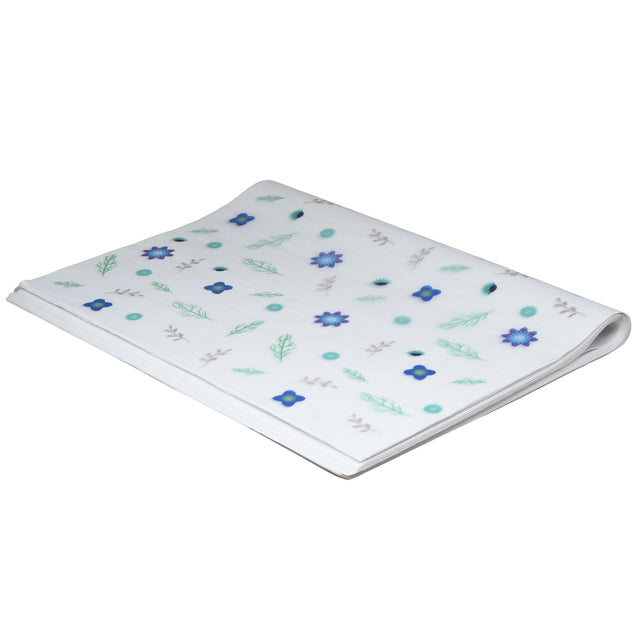 Hârtie de mătase Blue Meadow, top de coli pliate 17g/m² – dimensiune 50x75cm